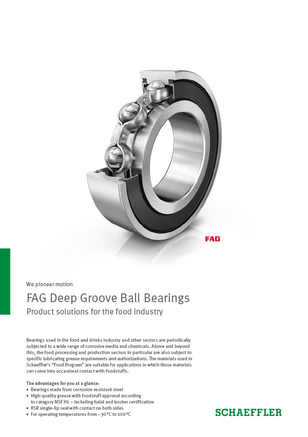 FAG Deep Groove Ball Bearings Schaeffler India