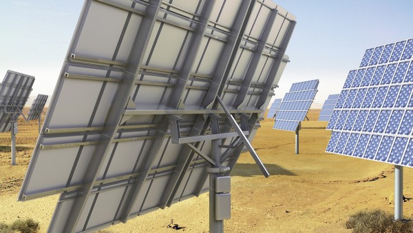 Photovoltaic plants with tracking systems